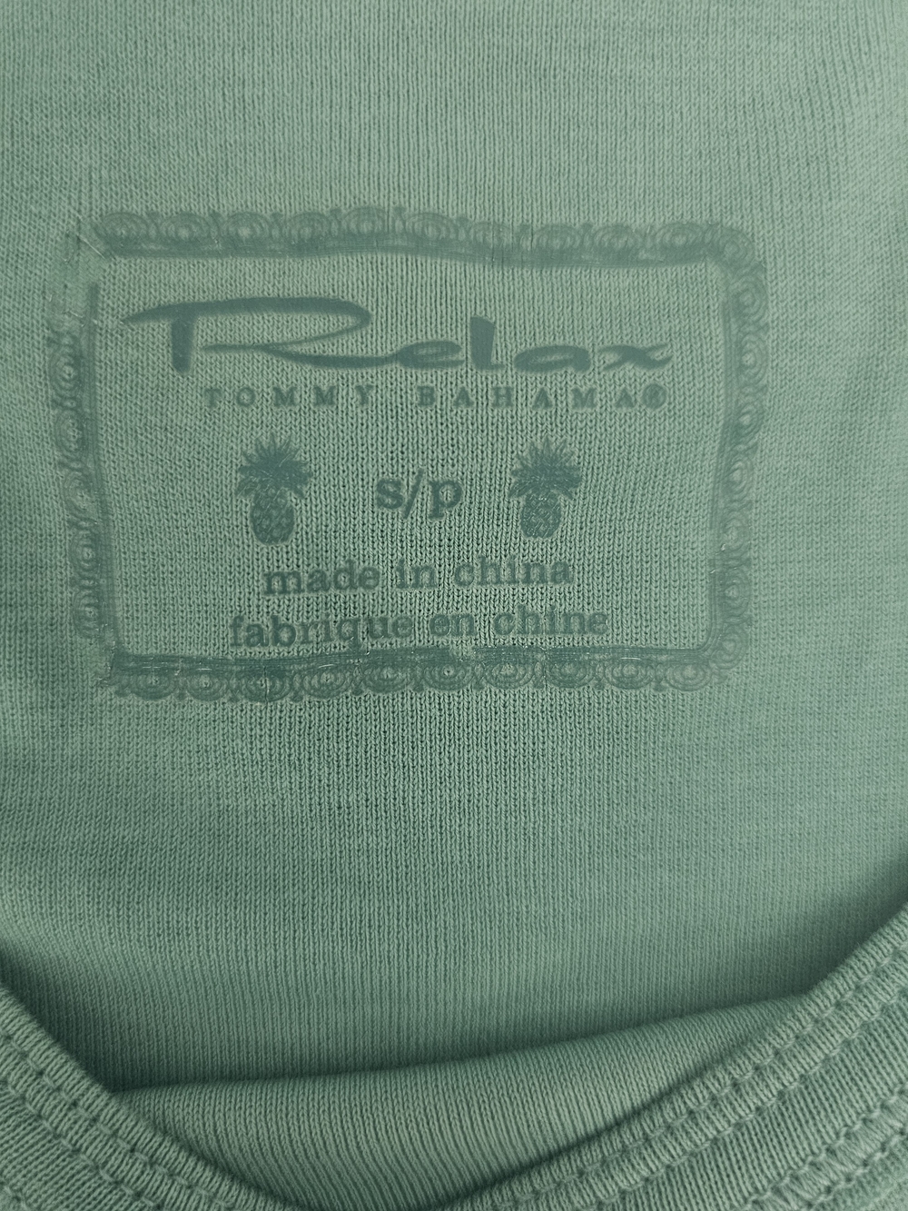 Tommy Bahama Relax Women's Long Sleeve Cotton Tee Aqua Teal Crew Neck Top S - Picture 4 of 7